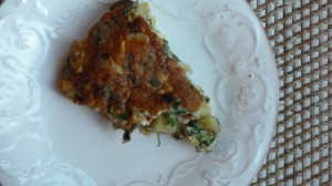 potato and spinach frittata