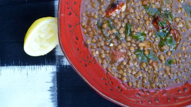 Lentil Soup with Roasted Tomato
