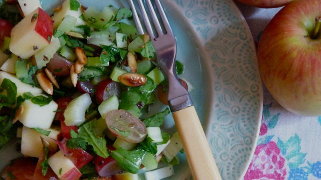 Apple and Celery Salad with Toasted Seeds